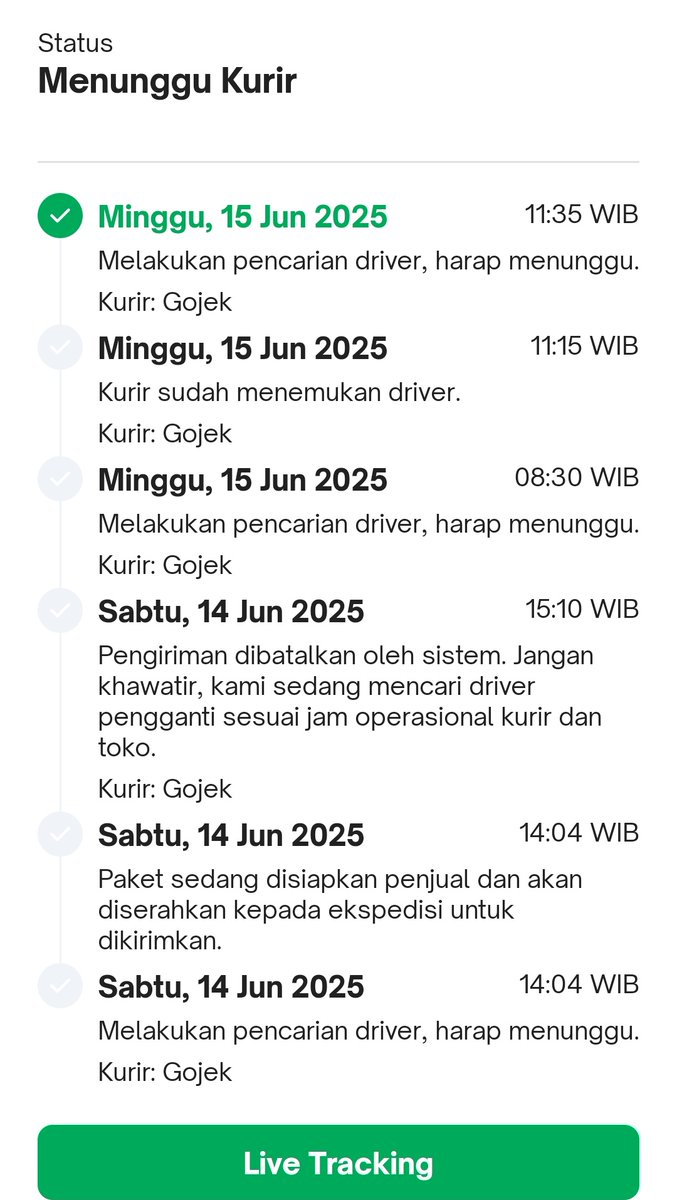 Kalo belanja di <a href="/tokopedia/">Tokopedia</a> pake gosend sameday tuh bisa sampe 2 hari engga diangkut2 yah <a href="/gojekindonesia/">Gojek Indonesia</a>
