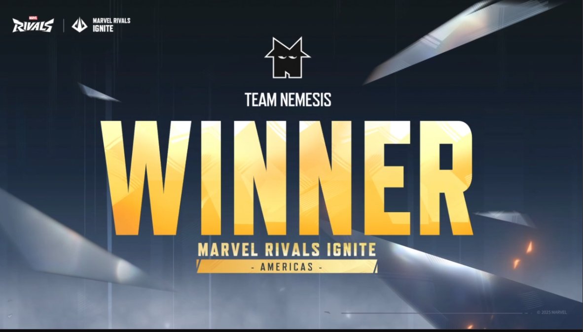 Final team to make their way into playoffs and stage 2 of #MarvelRivalsIgnite Americas this weekend is <a href="/nmss_gg/">Team Nemesis</a>!

Congrats:
🛡️ <a href="/scattergengi/">ScatterGengi</a>
🛡️ <a href="/craZmanG/">CRAZMANG</a>
⚔️ <a href="/amadien_/">NMSS Amadien</a> 
⚔️ <a href="/Melophobiah/">Melophobia</a>
⚔️ <a href="/DaesFPS/">Danny</a>
💉 <a href="/onlydinkshere/">Saint Big Kev</a> 
💉 <a href="/Rlqle/">Ricky</a>
💉 <a href="/Shocker_OW/">Shocker</a>
🧠 <a href="/Reinguy1/">Reinguy</a>
🧠 <a href="/ArdyIRL/">NMSS Ardy 🛬 🇮🇩</a>