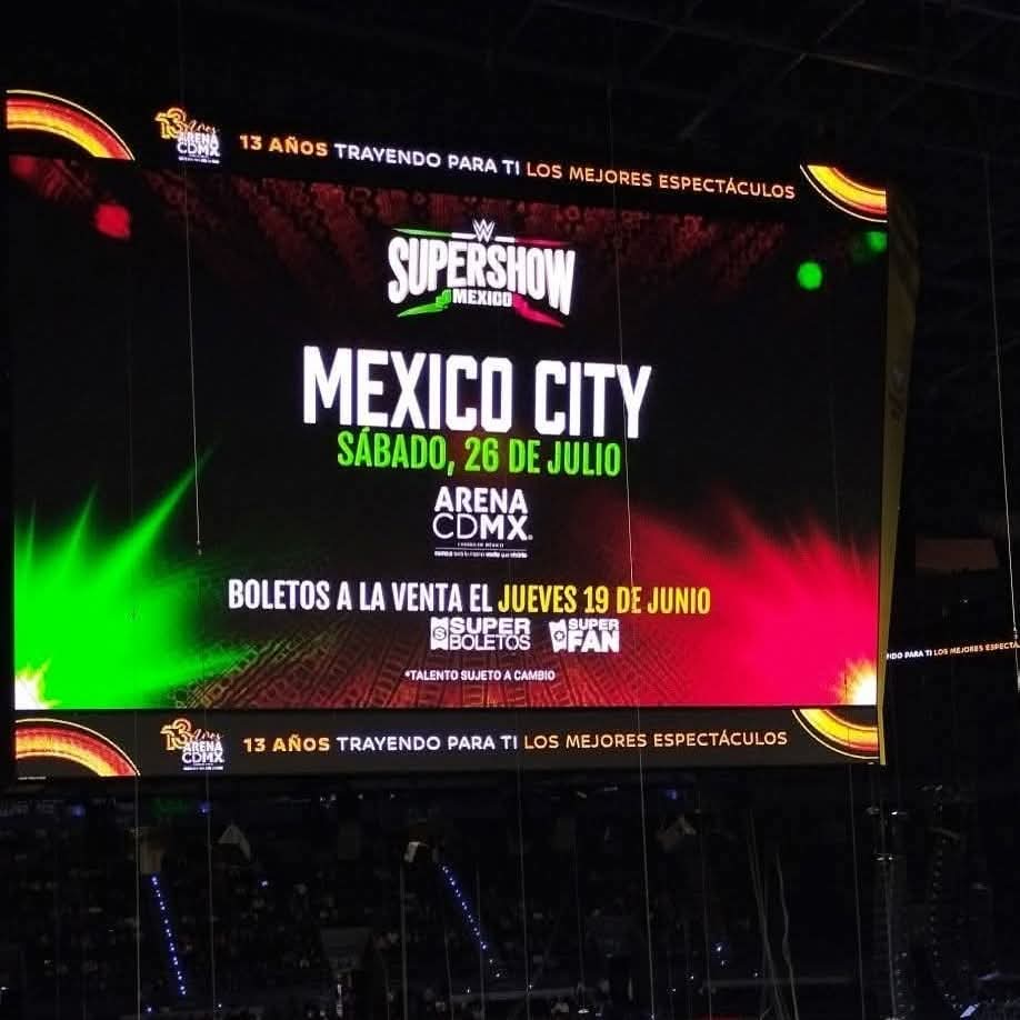 AlexMoxlml's tweet photo. Habemus WWE SuperShow en la Arena CDMX 🇲🇽 https://t.co/7N9OFKpDSq