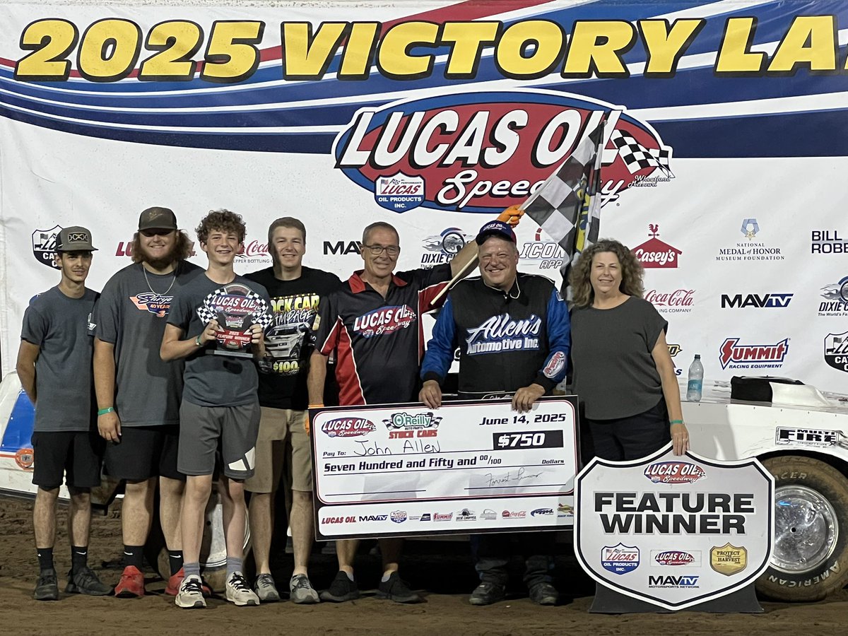 Congratulations to the Homes &amp; Realty Weekly Series #6 O’Reillys USRA Stock Car Winner John Allen!