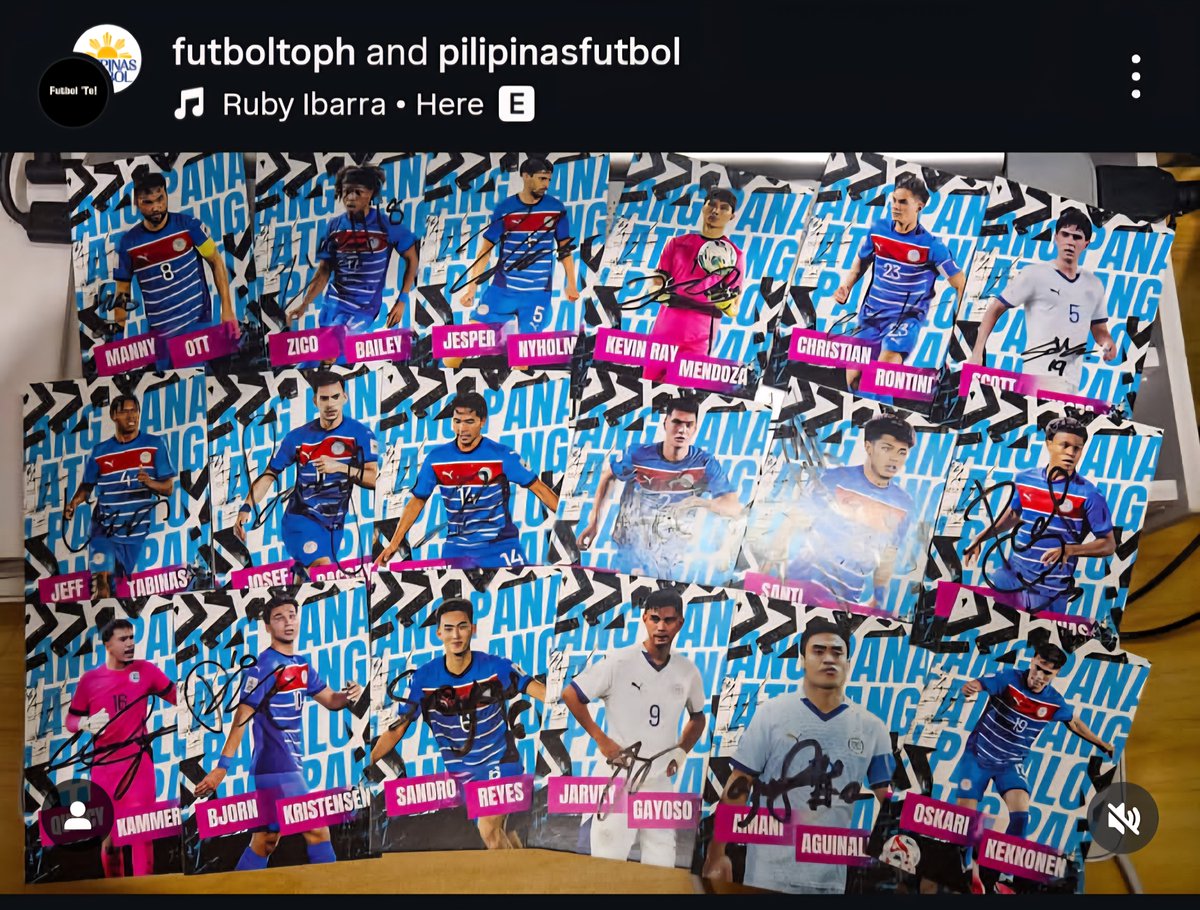 Hi everyone, check my friends page.

Follow FutbolToPH on instagram for updates on the PMNFT merch.

#LabanPilipinas
