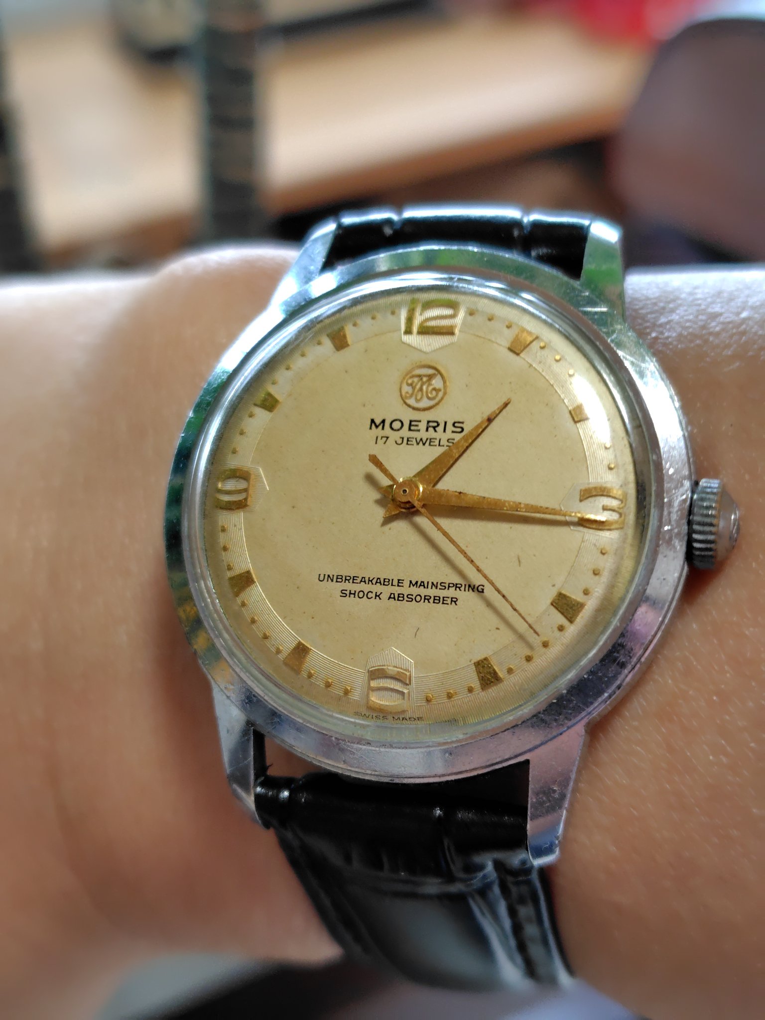 MOERIS,CYMA 時計 手巻き 不動 K18 GOLD