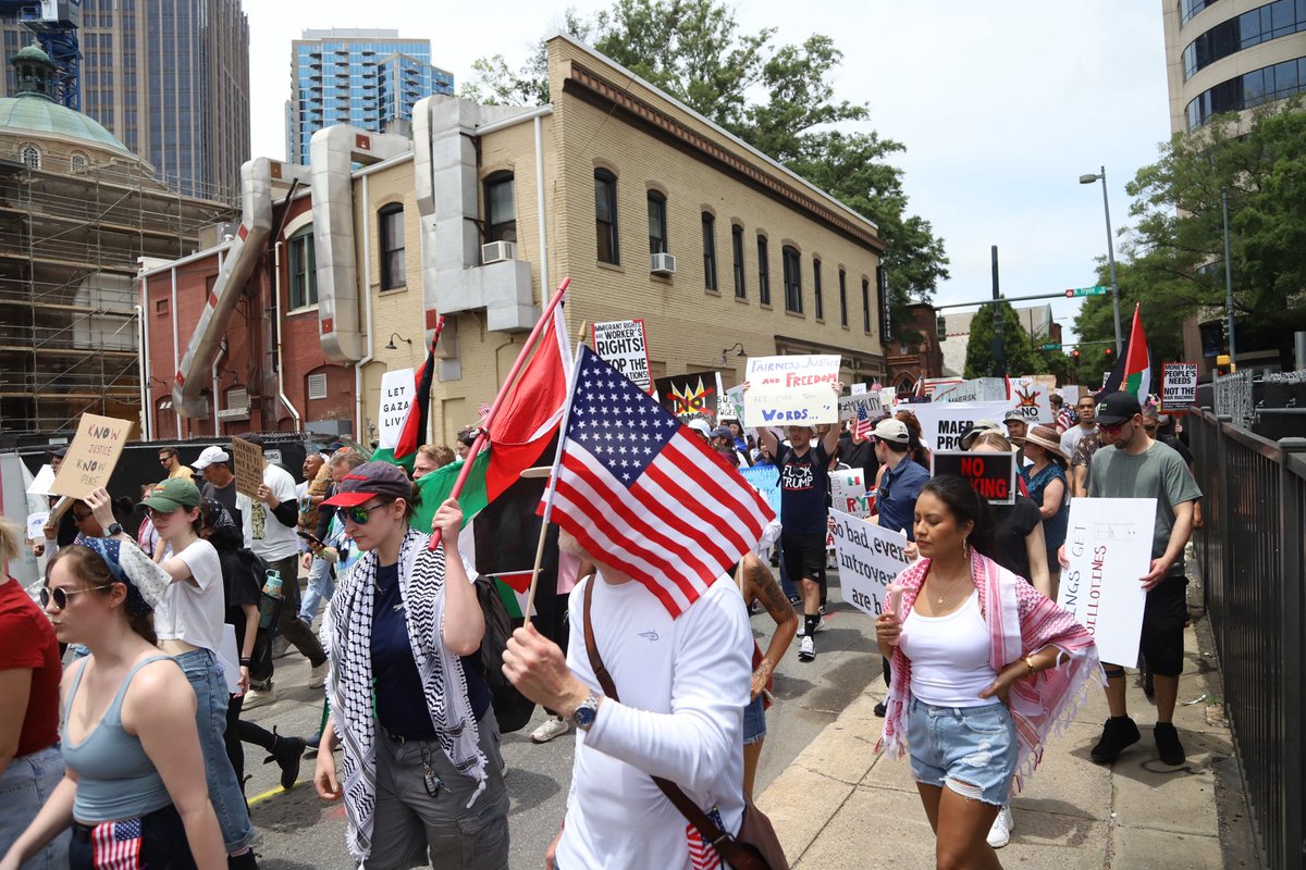 More Photos from the No Kings protest today in Charlotte, NC