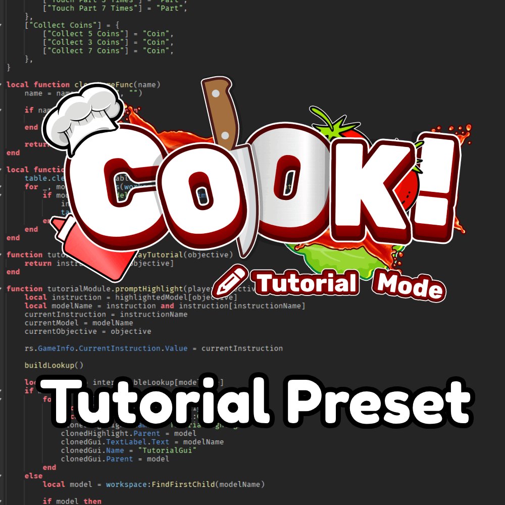 Cap_Script's tweet image. New Preset! Tutorial System/Preset  
Pulled from COOK! Tutorial Mode