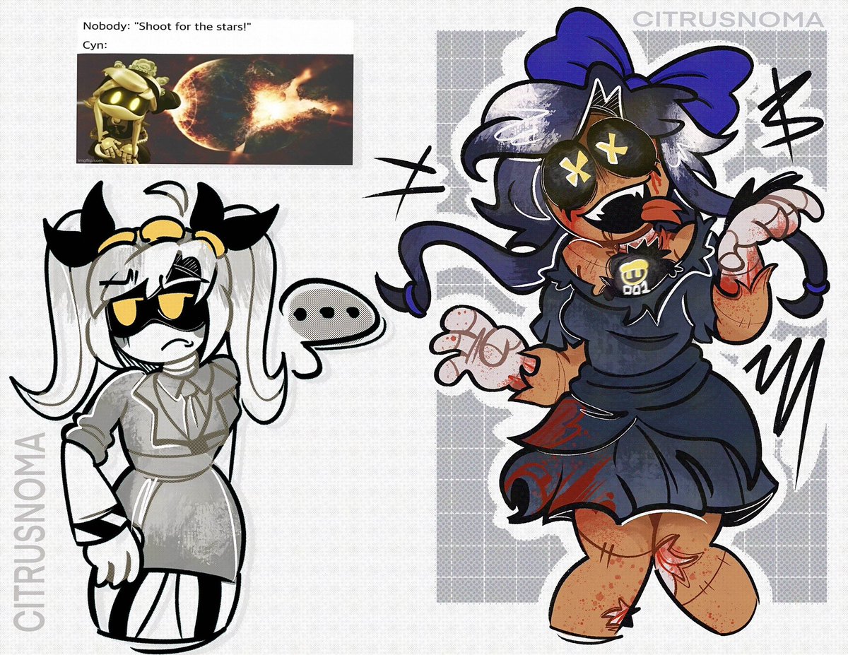CitrusNoma's tweet photo. Haha skin 
#murderdrones https://t.co/Y7nfDHWaho