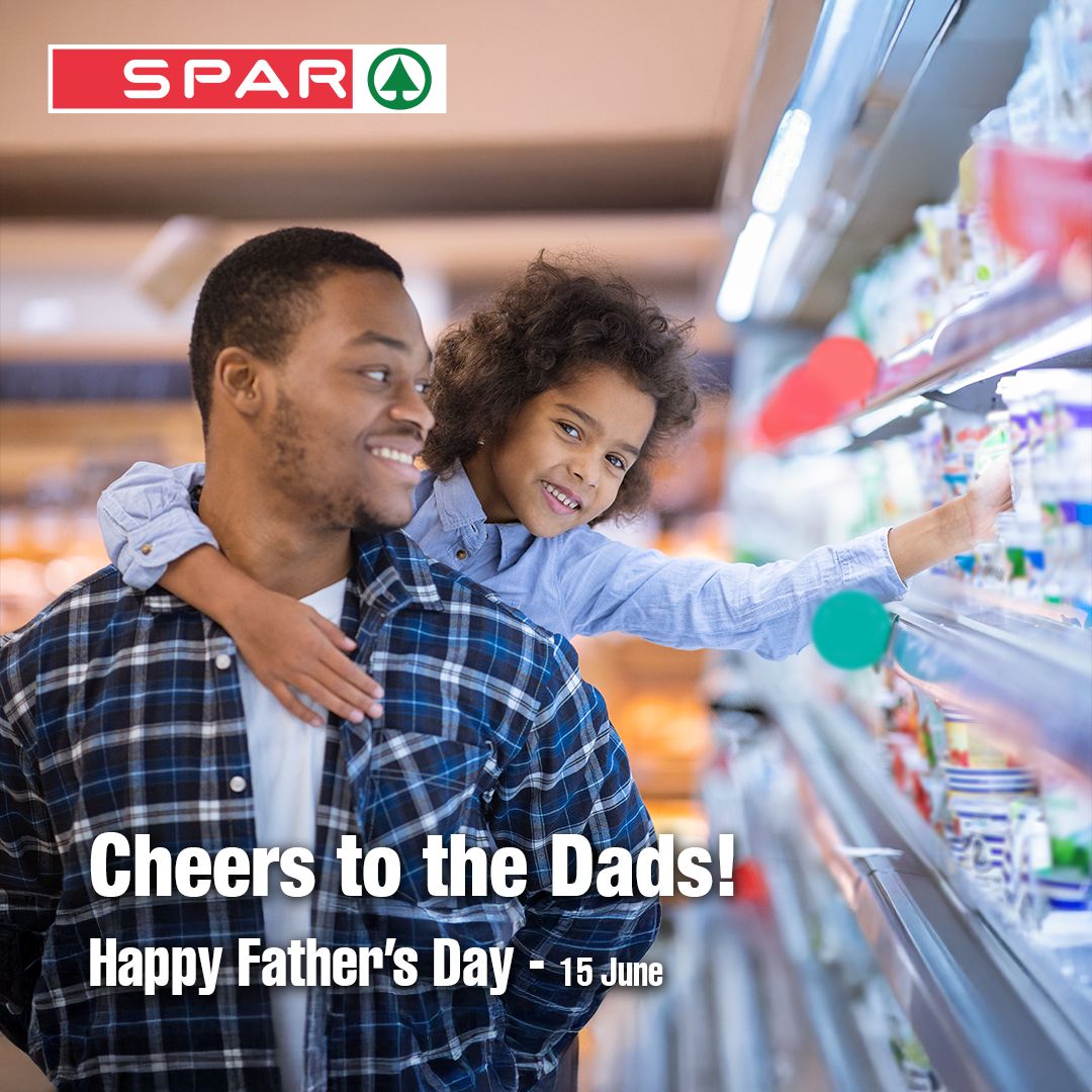 Cheers to the Dads!

This Father's Day, spoil the hero in your life. Gift ideas, braai packs, and treats available in-store. Make it a day to remember, with love from SPAR.

#HappyFathersDay #SPARDadsDeserveTheBest