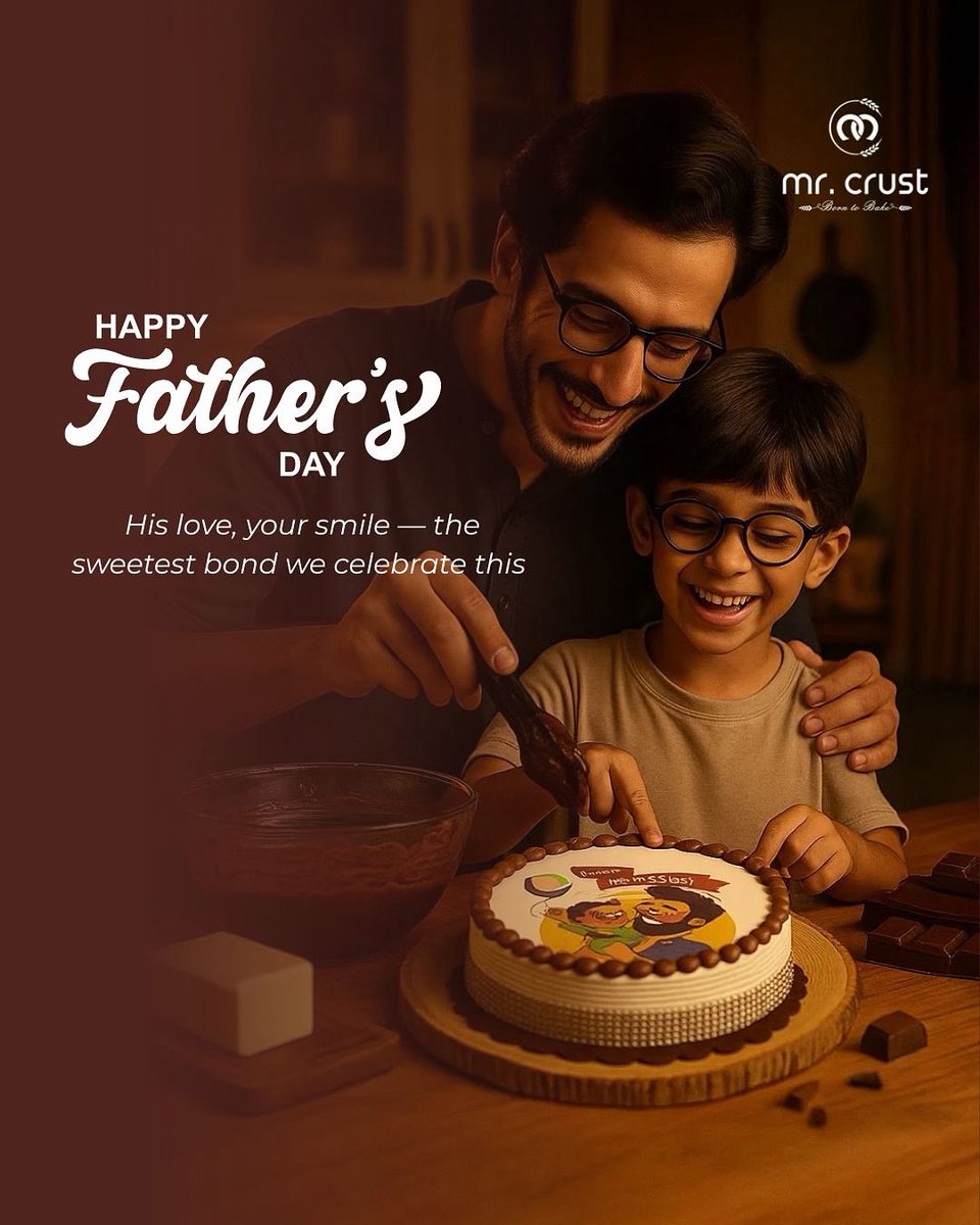 MrCrust_Bakers's tweet photo. Every slice tells a story, and today, it’s all about Dad. 🍰 Celebrate this Father’s Day with something as special as he is — only at Mr. Crust Bakers.
#HappyFathersDay #FathersDaySpecial #MrCrustBakers #DadDeservesTheBest #SweetCelebrations #BakedWithLove #DelhiBakers https://t.co/1QTa2Z8d2U