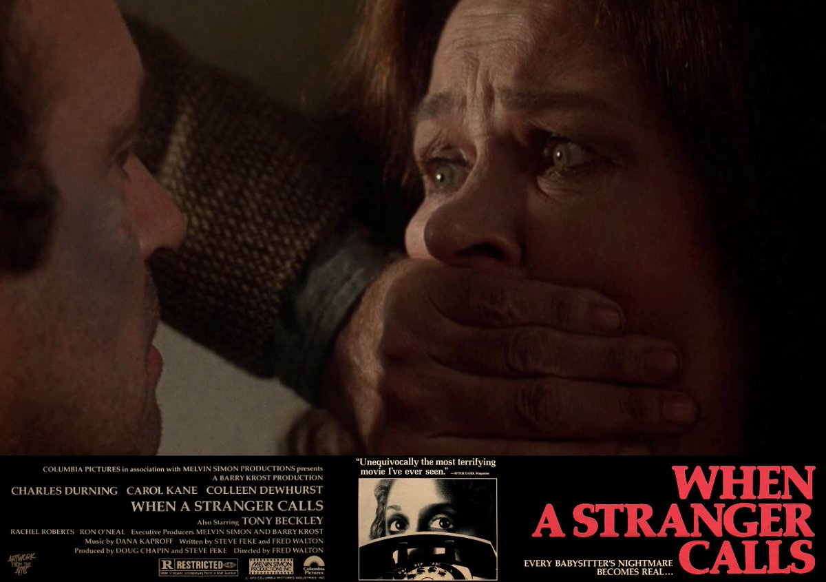 videovampir's tweet photo. "Every babysitter's nightmare becomes real..."
#WHENASTRANGERCALLS
Directed by Fred Walton
Starring Charles Durning - Carol Kane - Colleen Dewhurst - Tony Beckley https://t.co/ZQ4ACpimti