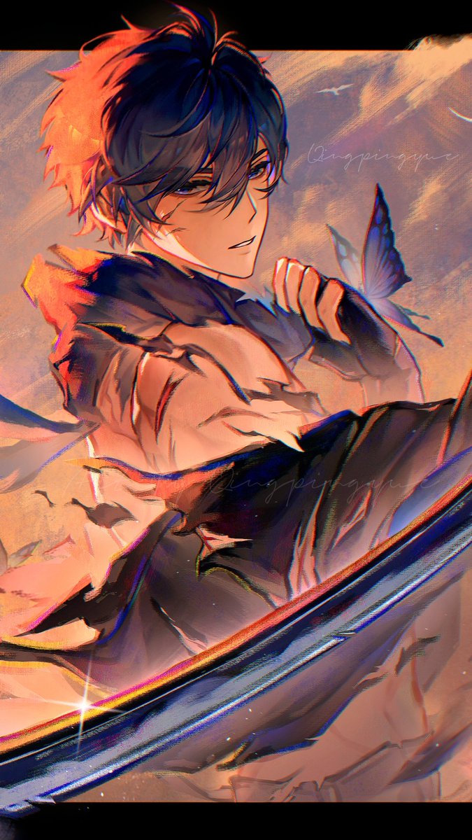 couyaka's tweet photo. ＃KAITO #illustration #vocaloid #刀剣乱舞 https://t.co/E2YdSehnHZ