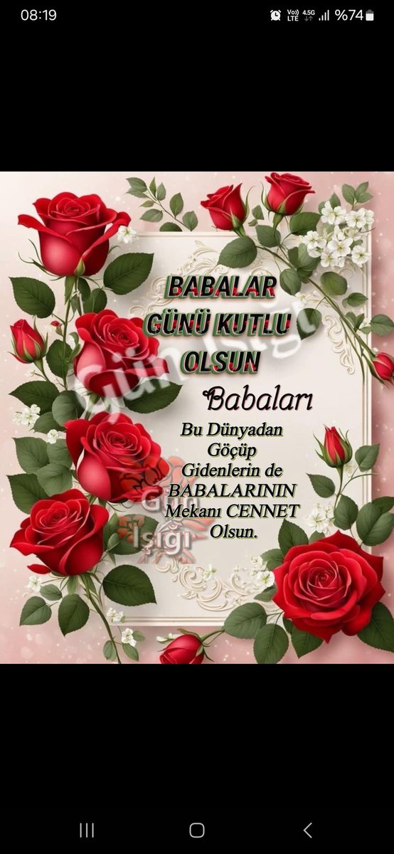 Tüm babalarımızın babalar günü kutlu olsun ⚘️⚘️