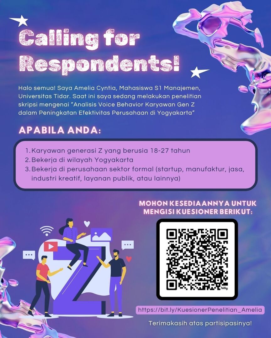 Wibu_menfess's tweet photo. mahasiswajog! barangkali disini ada karyawan gen z yang berkenan boleh isi kuesionerku dong, masih butuh banyak banget pengen bisa lulus bulan ini😭
yg mau bantu boleh rep nanti ku dm link nya
makasiihh✨ https://t.co/HoO5MpSTpw