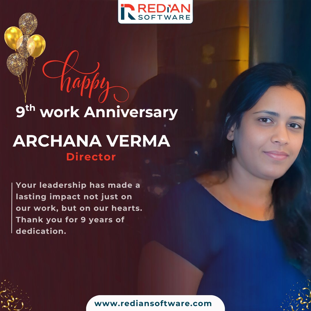 RedianInAfrica's tweet photo. Today we celebrate 9 incredible years of leadership from our Director, Mrs. Archana Verma.Your steady guidance and people first leadership continue to shape Redian Software’s journey. Thank you for leading with heart. 💙

#RedianSoftware #ArchanaVerma #9YearsOfImpact https://t.co/843l0Axiwt