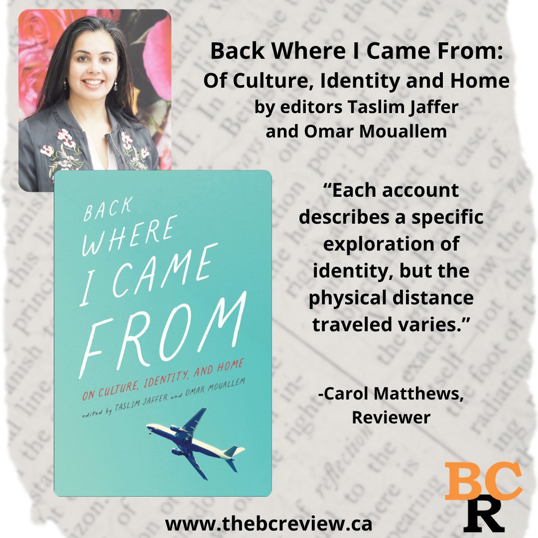 The British Columbia Review (formerly Ormsby) (@booksinbc) on Twitter photo #BookReview: Back Where I Came From by Taslim Jaffer and Omar Mouallem (eds.) “Each account describes a specific exploration of identity, but the physical distance traveled varies” <a href="/bookhugpress/">Book*hug Press</a>
thebcreview.ca/2025/05/21/255… #BookReview: Back Where I Came From by Taslim Jaffer and Omar Mouallem (eds.) “Each account describes a specific exploration of identity, but the physical distance traveled varies” <a href="/bookhugpress/">Book*hug Press</a>
thebcreview.ca/2025/05/21/255…