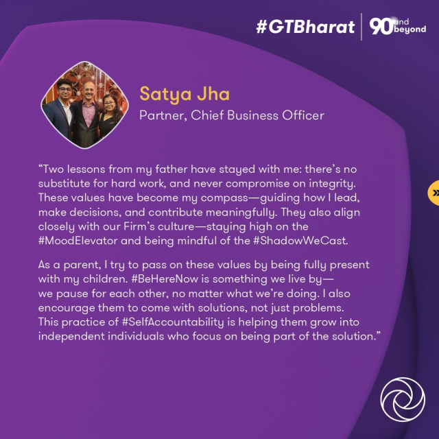 ShrenikKotak's tweet photo. This #FathersDay, #GTDads share how the lessons they learned from fathers and mentors inspire how they lead and coach today. A #CoachingMindset often begins at home and continues to grow at work. #GTBharat #FromValuesToAction #LifeAtGT https://t.co/3DUBk6ywWN