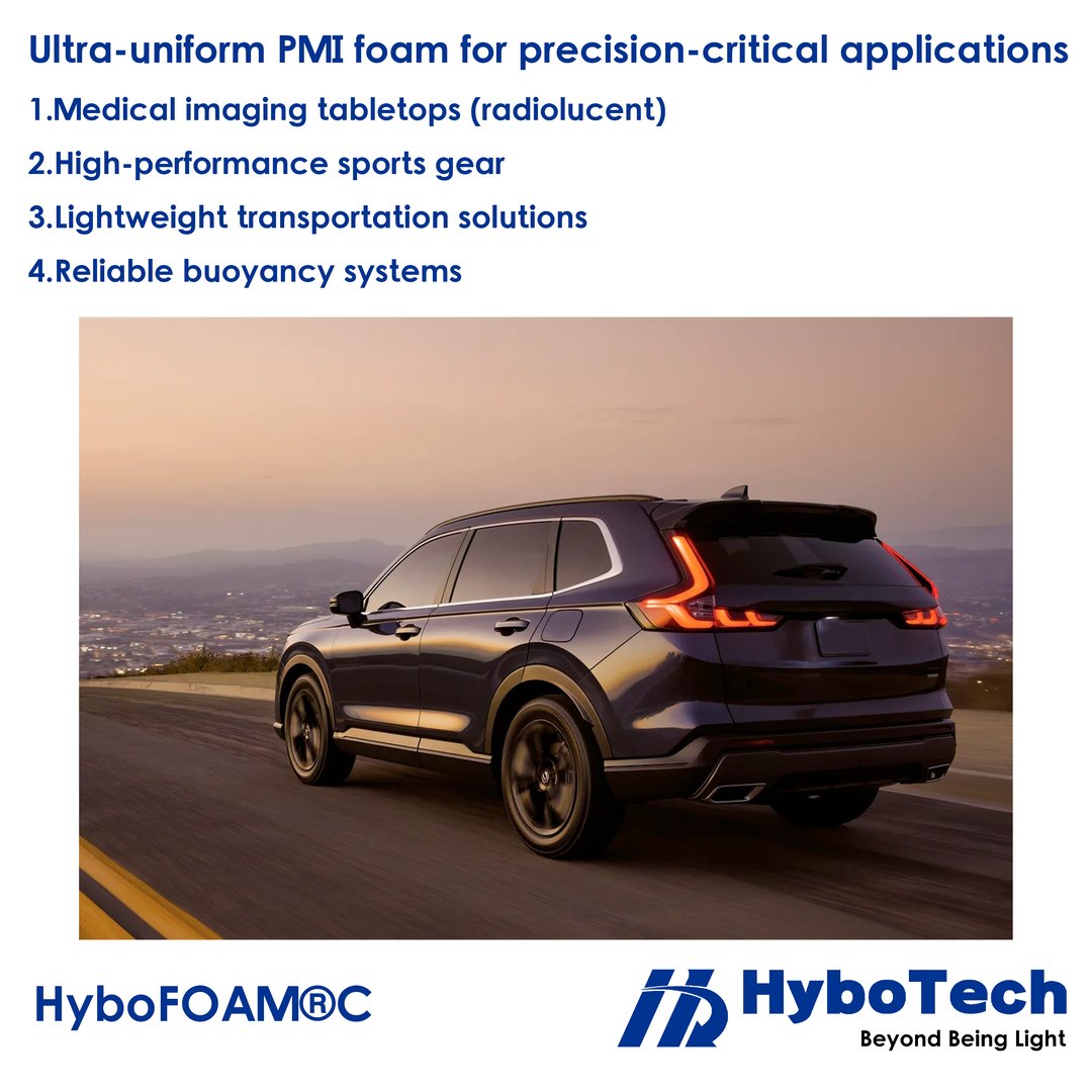 hybofoam's tweet image. HyboTech’s aerospace-grade PMI foam supercharges automotive design—ultra-lightweight, ultra-strong, and halogen-free.  ️ Reduce carbon footprints while enhancing performance. Engineered for tomorrow’s vehicles:hybotech.com

#FutureOfMobility #AutoTechRevolution