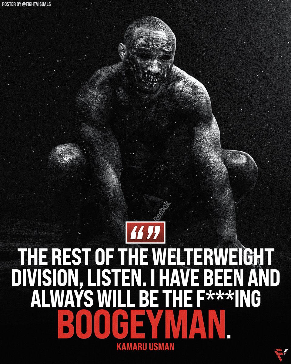 Kamaru Usman sends a message to the welterweights. 🥶

(Poster by <a href="/fightvisuals/">fightvisuals</a>)