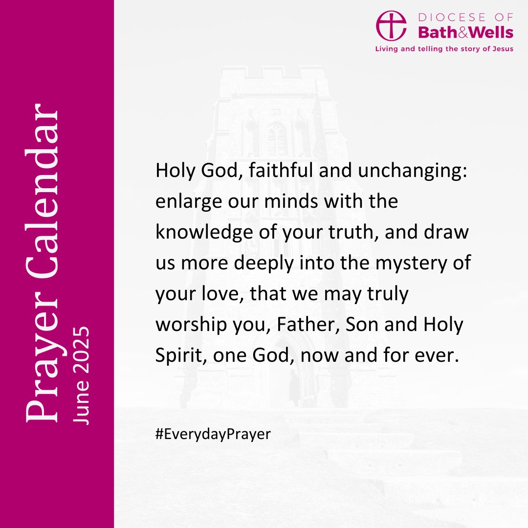 Holy God, faithful and unchanging: enlarge our minds with the knowledge of your truth, and draw us more deeply into the mystery of your love, that we may truly worship you, Father, Son and Holy Spirit, one God, now and for ever.