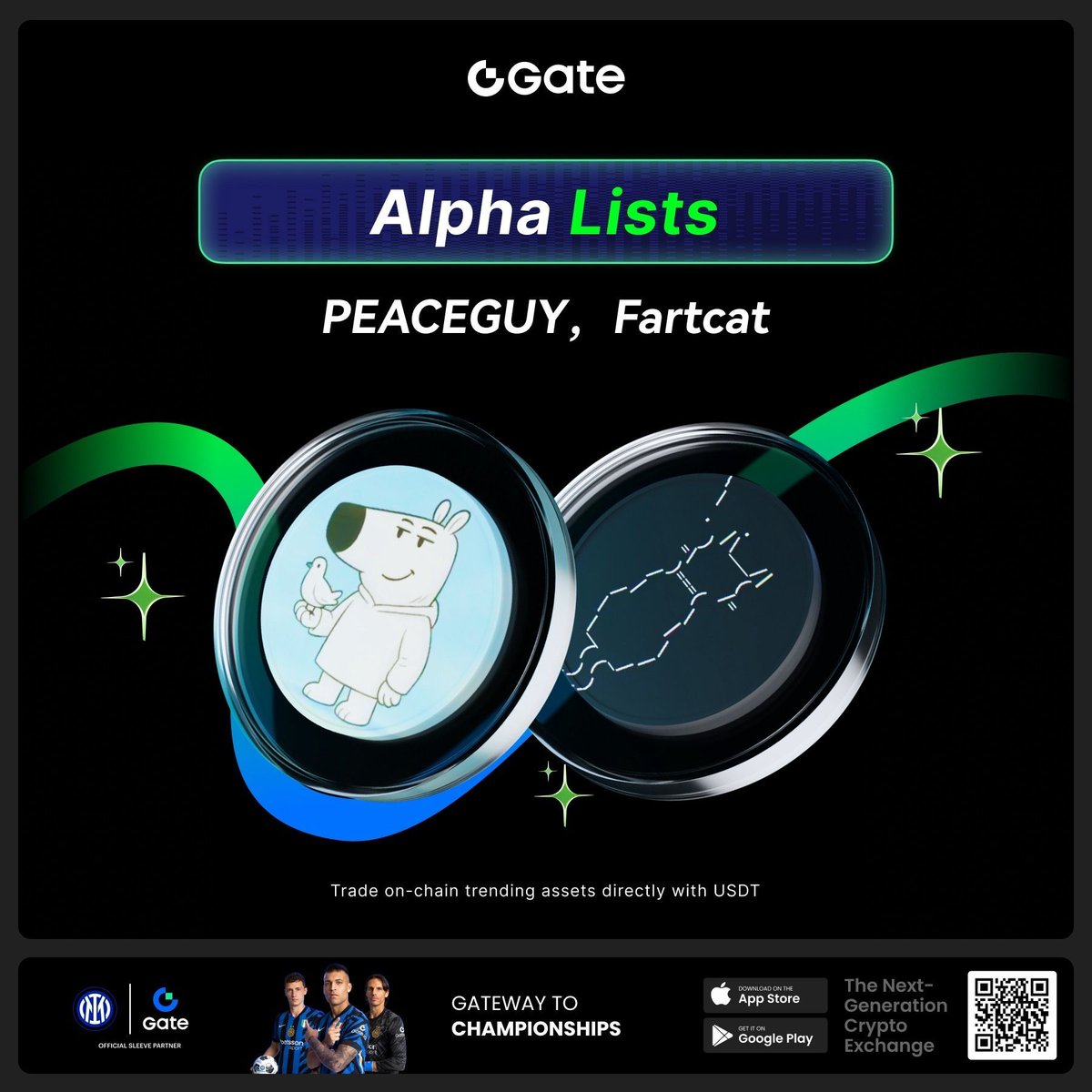Gate's tweet image. 📢 #PEACEGUY and #FartCat are now live on Gate Alpha!

Users can now trade Just a peace guy ( #PEACEGUY ), FartCat ( #FartCat ) directly via Gate Alpha @GateioAlpha — Gate&apos;s one-stop on-chain trading portal.

🔥Trade the Hottest On-Chain Assets First
gate.com/alpha…