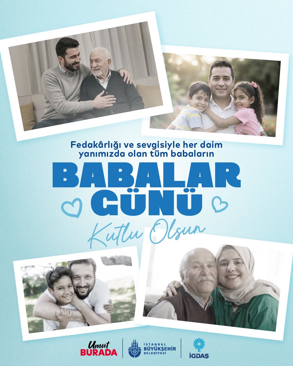Fedakârlığı ve sevgisiyle her daim yanımızda olan tüm babaların Babalar Günü kutlu olsun.