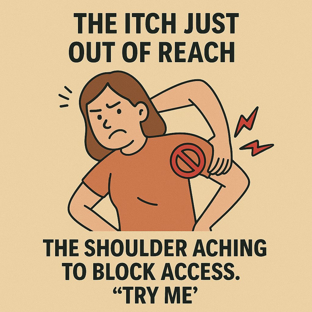 ItHurtscom's tweet image. 🚫 The itch: just... barely out of reach.
🦴 Shoulder pain: “I dare you.”
Every scratch attempt = emotional damage + regret.🎯 End the battle of reach vs rage:
🔗 ithurts.com/best-reviewed-… #ItHurtsDotCom #ItchBlocked #ChronicPainHumor #ShoulderSabotage #ItHurtsCommunity…