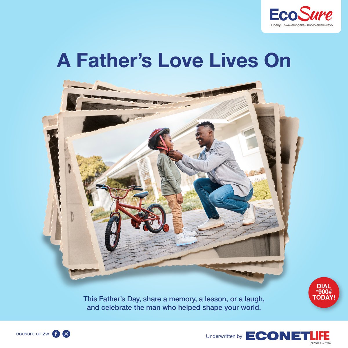 Tell us about your dad in celebration of Father’s day. Whether he’s by your side or in your heart, your story keeps his spirit alive.

#EcoSure #FathersDay