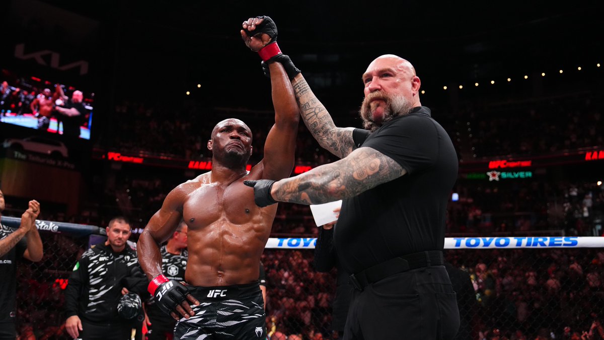 ufc's tweet image. Don&apos;t count him out yet! 👏

@Usman84KG put himself back into the title picture with a dominant win yesterday at #UFCAtlanta 👀