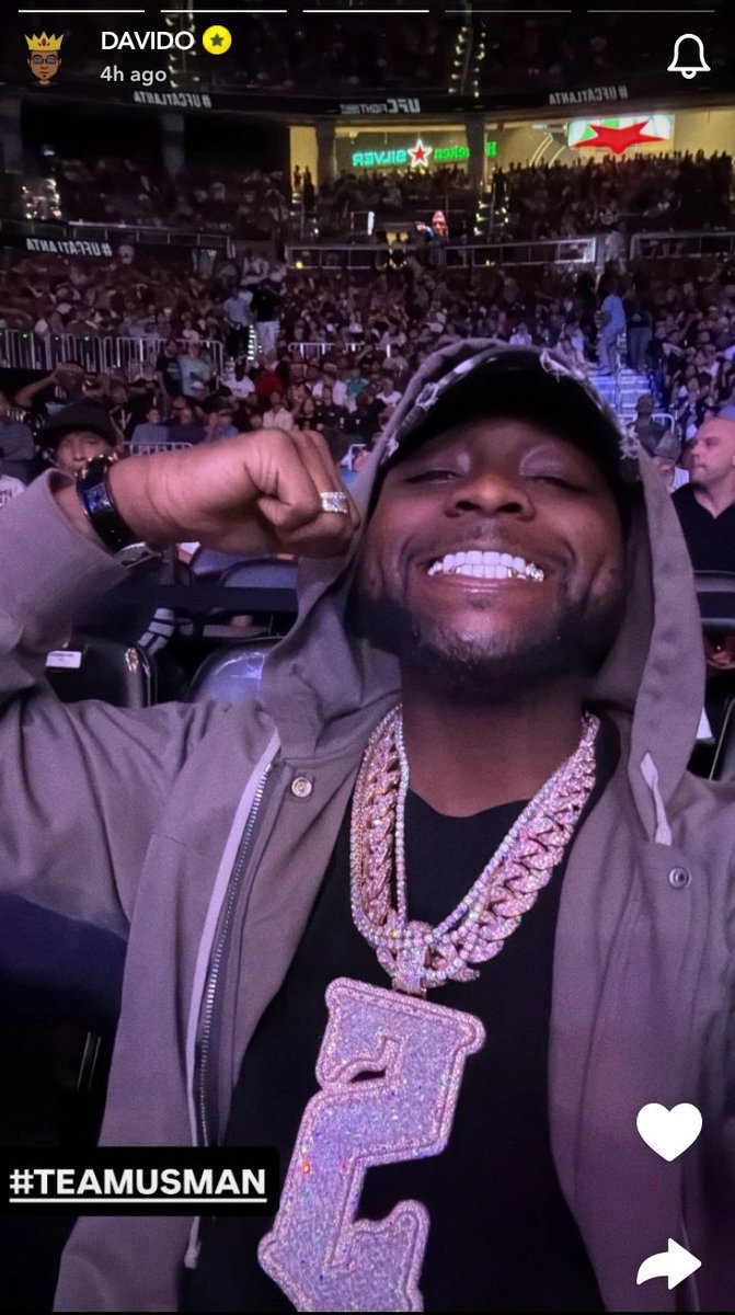 Beckkyyy55's tweet image. Davido was outside for KAMARU USMAN Yesterday night #UFCatlanta 🥊🇳🇬❤️