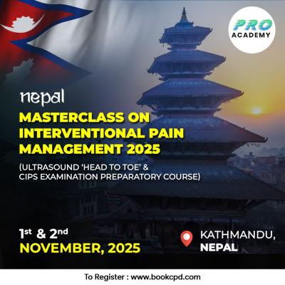 bookcpd's tweet image. A great opportunity to polish your pain management skillsin Nepal.
Nepal 'Masterclass on Interventional Pain Management' & CIPS Preparatory Course. @proacademy
For more details and to register visit: bookcpd.com/course/nepalma…
#nepal #interventionalpain #pain