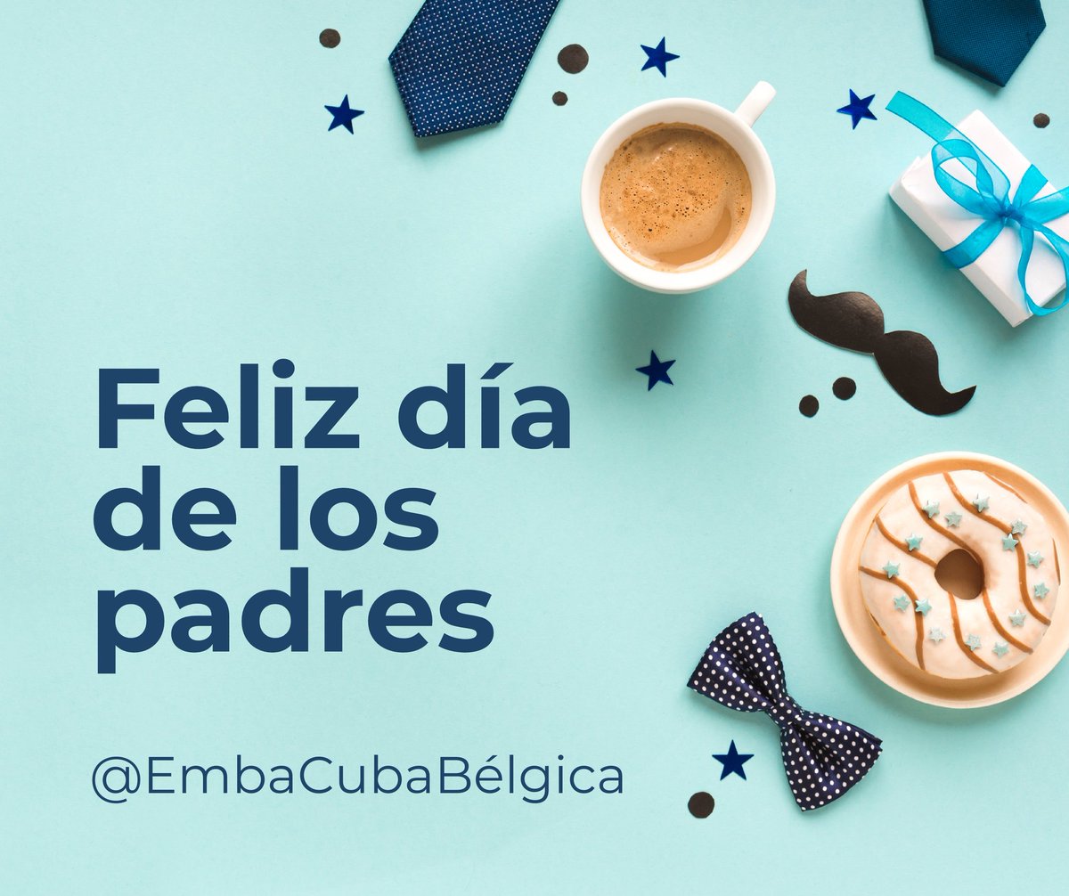 En el #DíaDeLosPadres enviamos un cálido saludo a todos los padres cubanos, en especial a los del colectivo de <a href="/EmbaCubaBelgica/">Embajada de Cuba en Bélgica y la UE</a>.

Gracias por su entrega, amor y ejemplo cotidiano. 

¡Felicidades! 🇨🇺💙 #Cuba