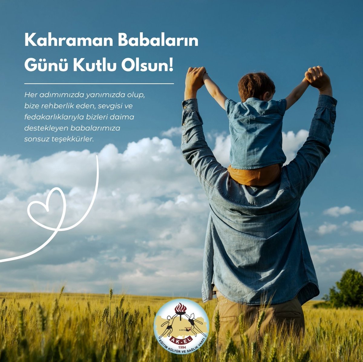 AkelVakfi's tweet photo. Hayatımıza rehberlik eden, sevgisiyle güç veren, emeğiyle varlığımıza değer katan tüm babaların Babalar Günü'nü kutluyoruz.

#BabalarGünü #AKELVakfı https://t.co/jd5IrZeiVn