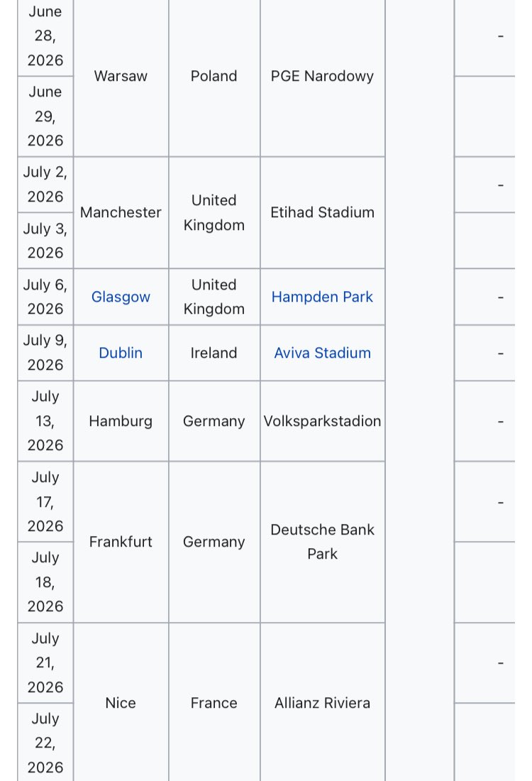 MementoMoriXO's tweet photo. Um who put dates for Europe 2026 for the #AfterHoursTilDawnTour on Wikipedia? 😭 https://t.co/tP8AGC02jk