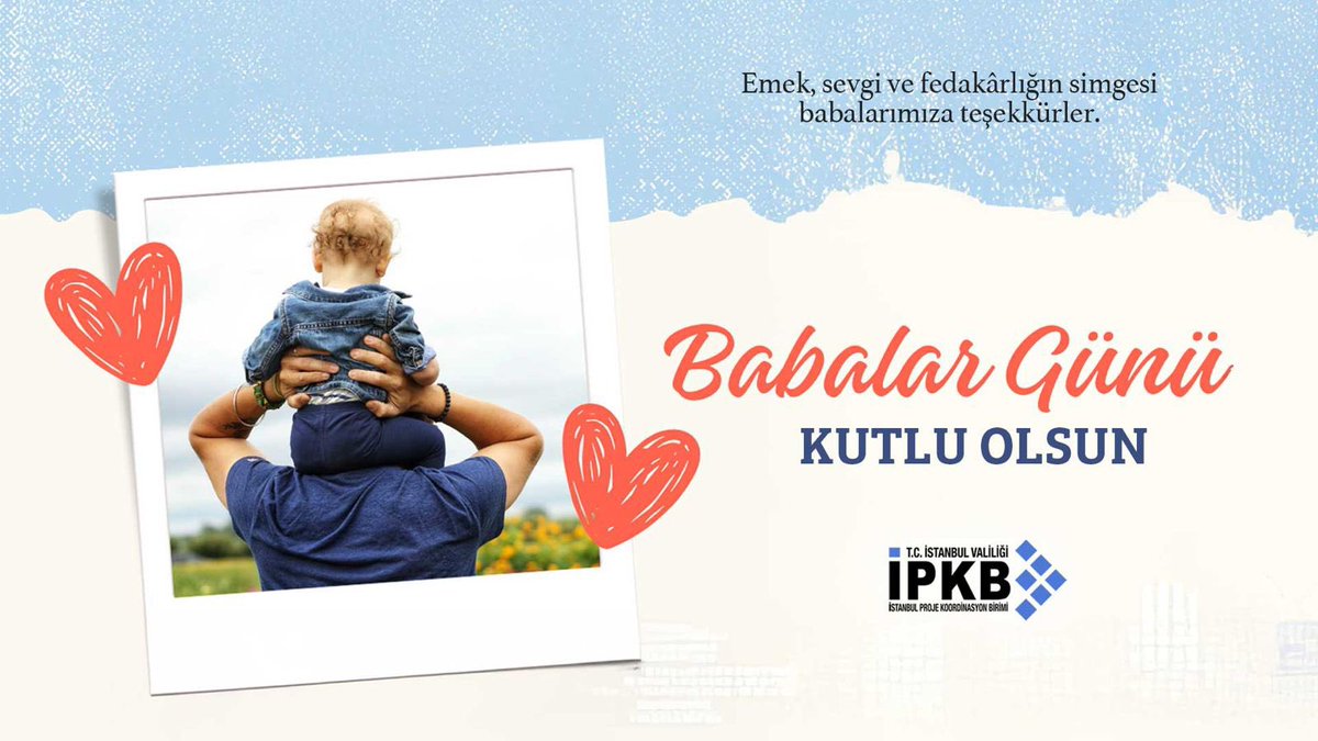 Emek, sevgi ve fedakarlığın simgesi babalarımıza teşekkürler.
Babalar Günü Kutlu Olsun!
#ismep #ipkb #babalargünü