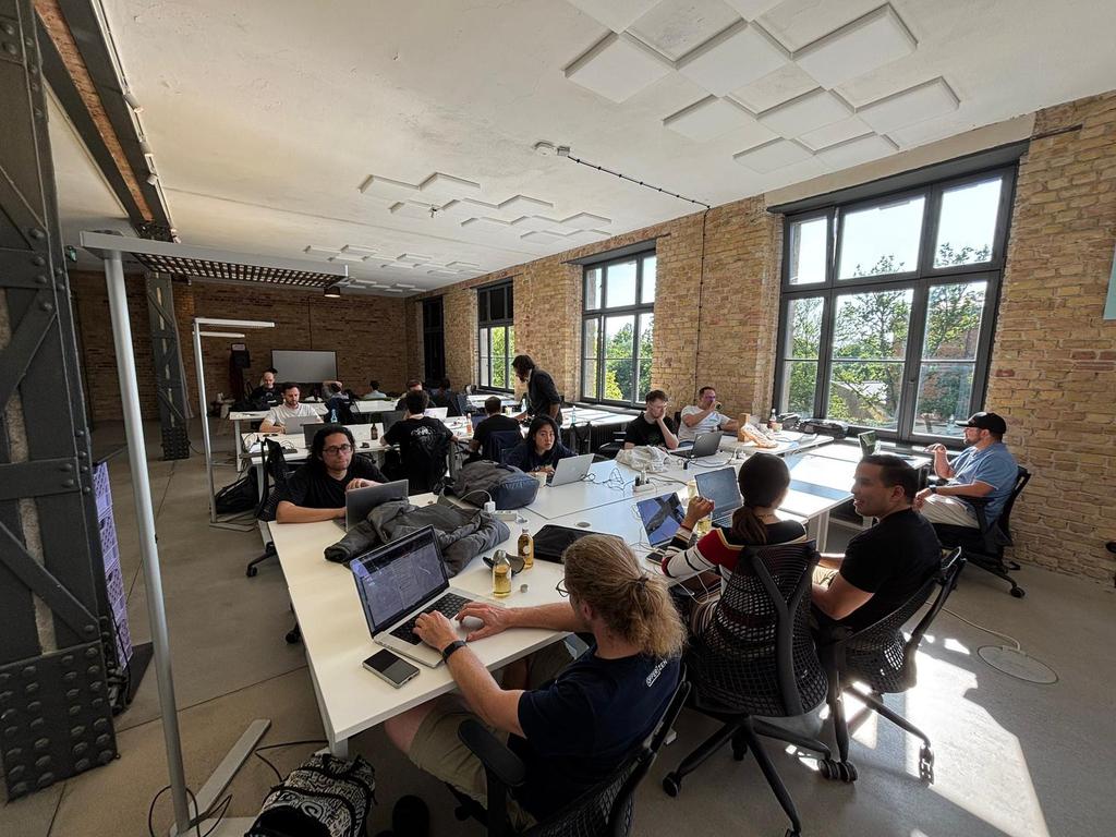 Met some brilliant minds building on the Cardano and Midnight blockchains during the Berlin hackathon 2025. A truly inspiring start to my Web3 dev journey! 🚀
<a href="/eddalabs_io/">Edda Labs</a> <a href="/nmkr_io/">NMKR</a> <a href="/meshsdk/">Mesh</a>
<a href="/ErickRomeroEdda/">Erick Romero</a> <a href="/tainabugs/">Tainá Bugs</a>  <a href="/AngieRojasF/">Angelica Rojas Flores</a> <a href="/HinsonSIDAN/">hinson.ada, CFA</a> <a href="/AhmElmahdey/">Ahmed El-Mahdey</a>  #Cardano #Midnight