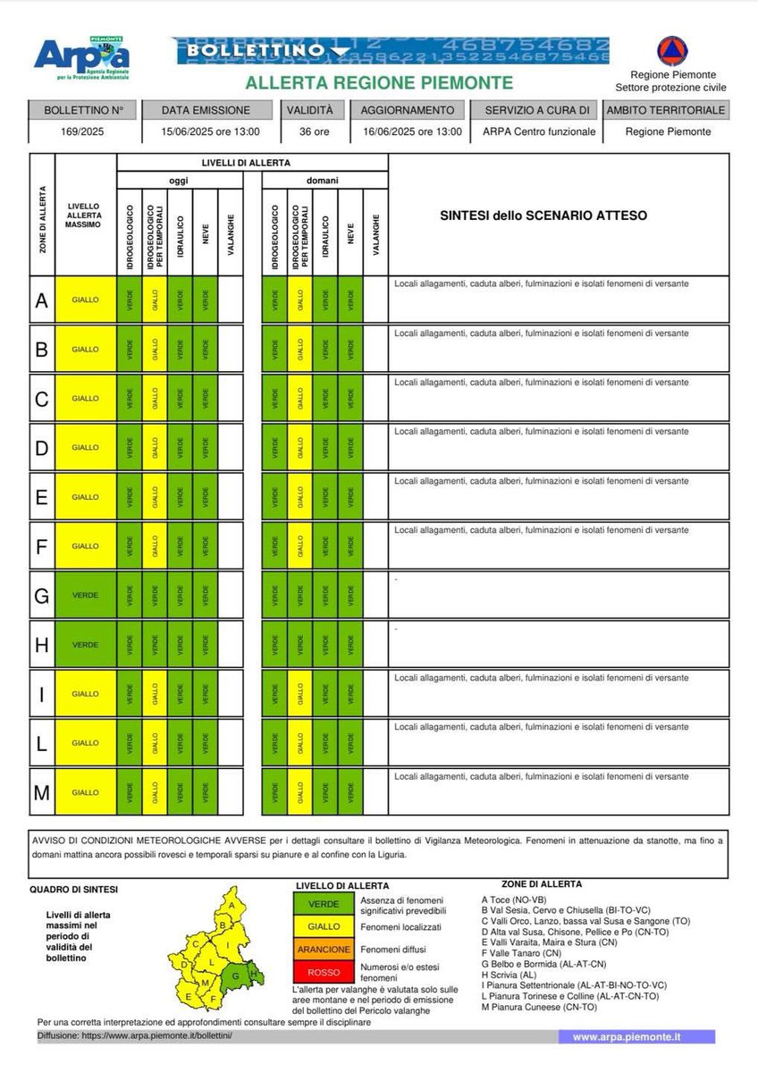 PCProvAL's tweet photo. 🟡 #AllertaMeteo codice GIALLO (effetti localizzati) idrogeologico per possibili #temporali nel pomeriggio e sera di oggi 15 Giugno 2025 e mattina del 16 Giugno per #ValCerrina #Casalese #BassoMonferrato #Valenzano https://t.co/8a1tAKFhrq