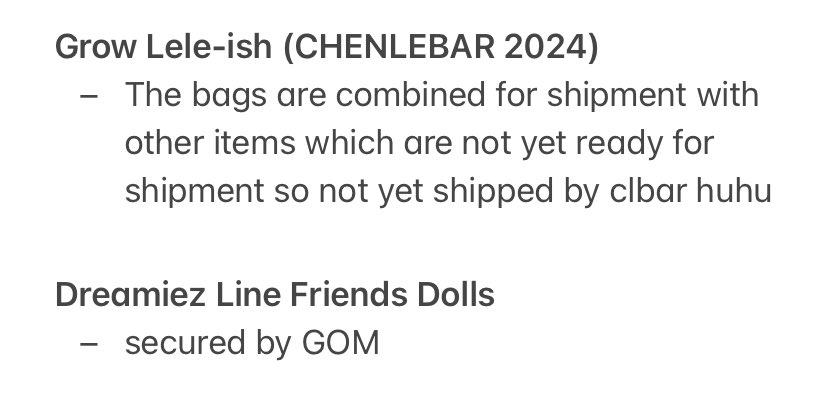 #leluna_updates

📝 MASS UPDATES 📝

*also DOP reminder for the initial remaining balance (dreamiez line friends dolls)
*all down payments have been received and verified^^ sorry, can't update the sheets lang talaga huhu

thank you! 🤍