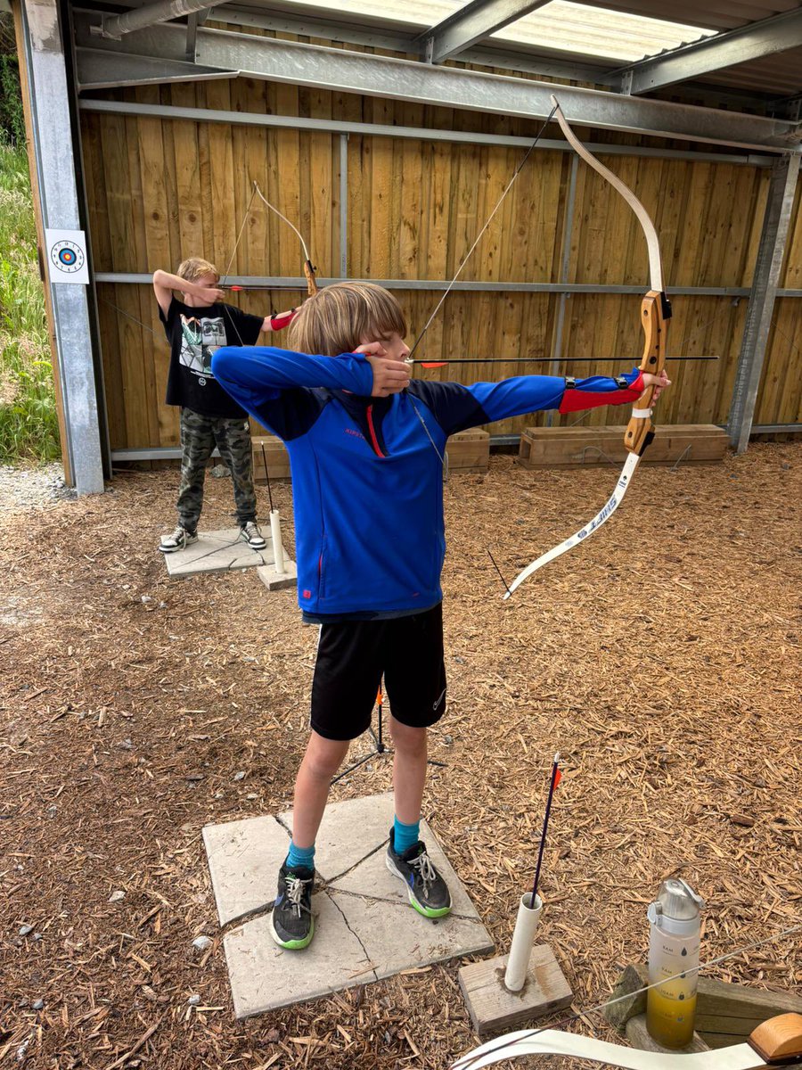 Team Amroth have been having a go at Archery this morning! #amazingarrows
