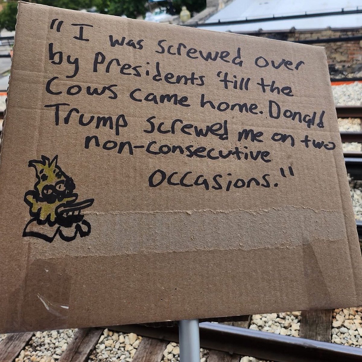 No Kings protest sign in Chicago. 🔥