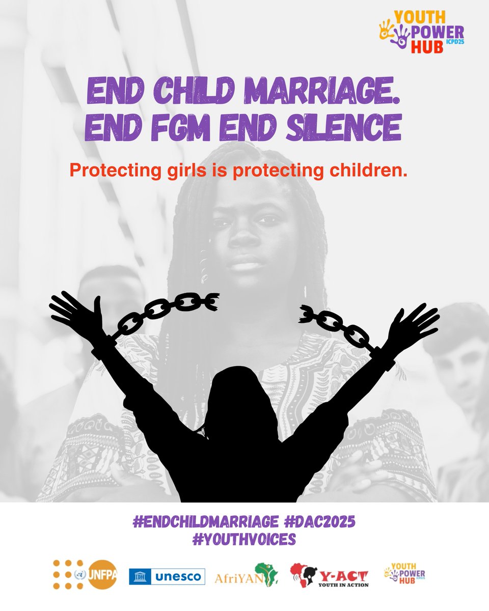 Every child deserves safety, health, and dignity. This #DAC2025, let’s ensure girls’ rights—including SRHR and protection from harmful practices—are at the heart of child rights action.

#YouthPowerHub #GirlsMatter #SRHRisChildRights #YouthForChange
