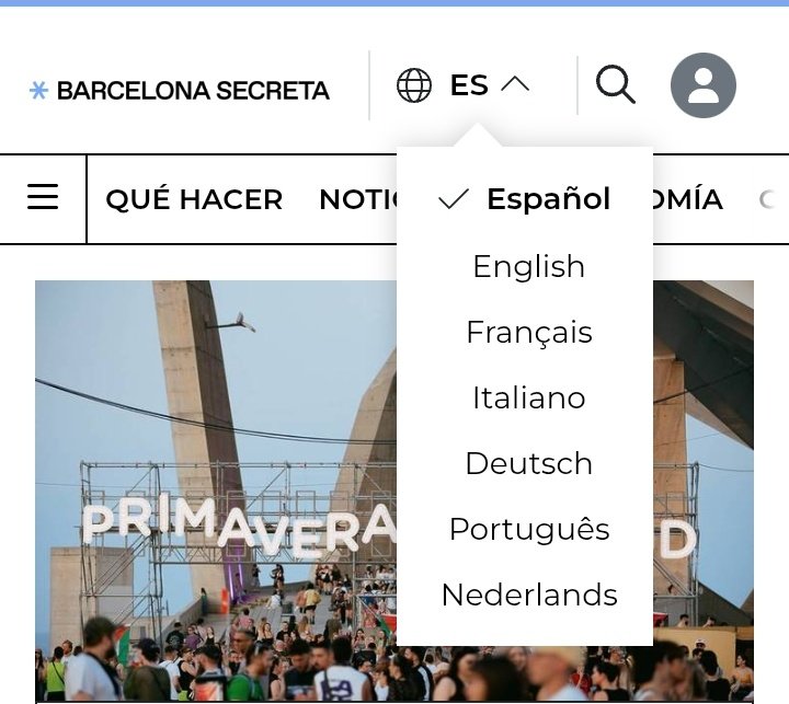 ofeliadrags's tweet photo. La llista d'idiomes de la web de Barcelona secreta? Em sembla absolutament delirant https://t.co/PzDKW1GXix