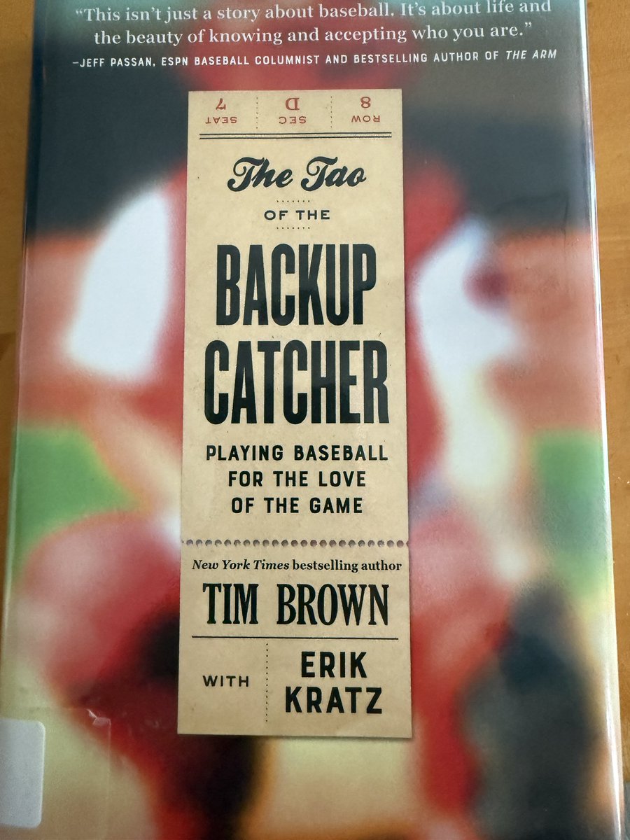 “The Tao of the Backup Catcher” by <a href="/ErikKratz31/">Erik Kratz</a> and <a href="/ByTimBrown/">Tim Brown</a> 

Read books by people that both love and sometimes can’t stand the things they do. But most of all just keep working at it. 

I enjoyed this. #barrington220reads