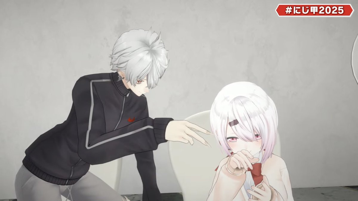 葛葉(にじさんじゲーマーズ) ,椎名唯華 「ずし仲良しすぎて意味わからん 配置決めた人へ直ちに5億の賞与を与えてください」|🍚のイラスト