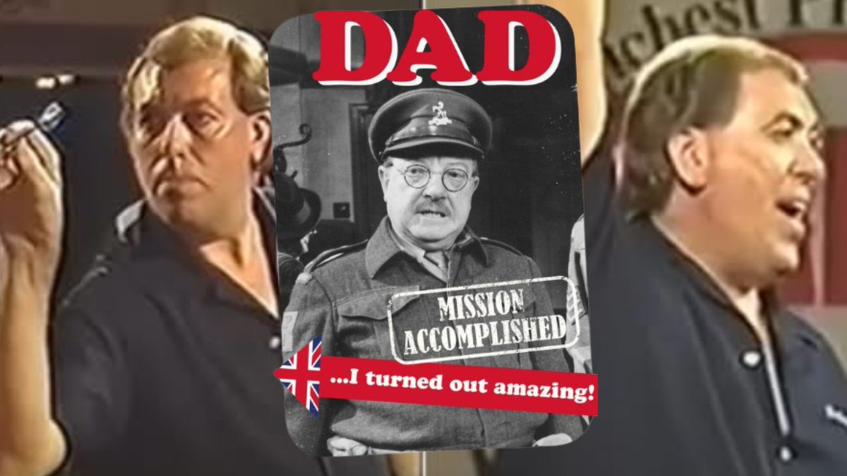 jloweprodart's tweet image. From John Lowe and Arthur Lowe, in his words as Captain Mainwaring "You were being devious and underhand, it's no way for a spy to behave" and a special memory of my own after doing the first 9 dart 501 on TV, a top player said "You went the wrong way Lowey" have a great day.