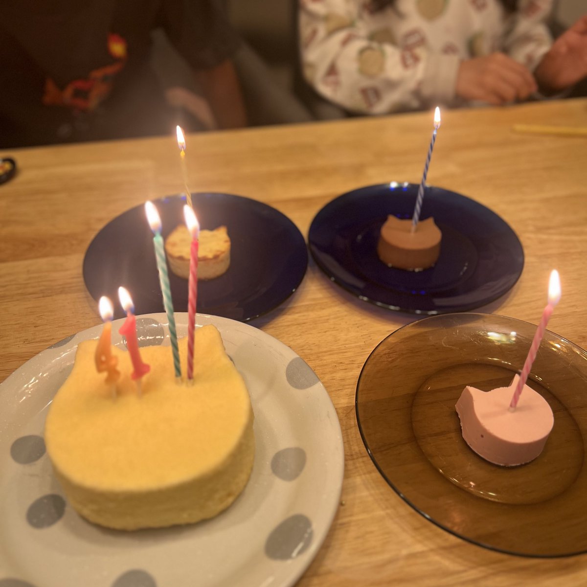 ai_sagara's tweet photo. 私の誕生日＆父の日パーティ🎈自分で焼いた肉最高だった🥩ワイン塩🍷レモン塩🍋ポルチーニ塩🍄‍🟫🧂を父の日にあげたのでそれを使って食べたよ。誕生日プレゼント？晴雨兼用の日傘をもらいました☂️🤔ねこねこチーズケーキをリクエストしたのにもふねこチーズケーキでした🧀🤔 https://t.co/B79WjL3LGk