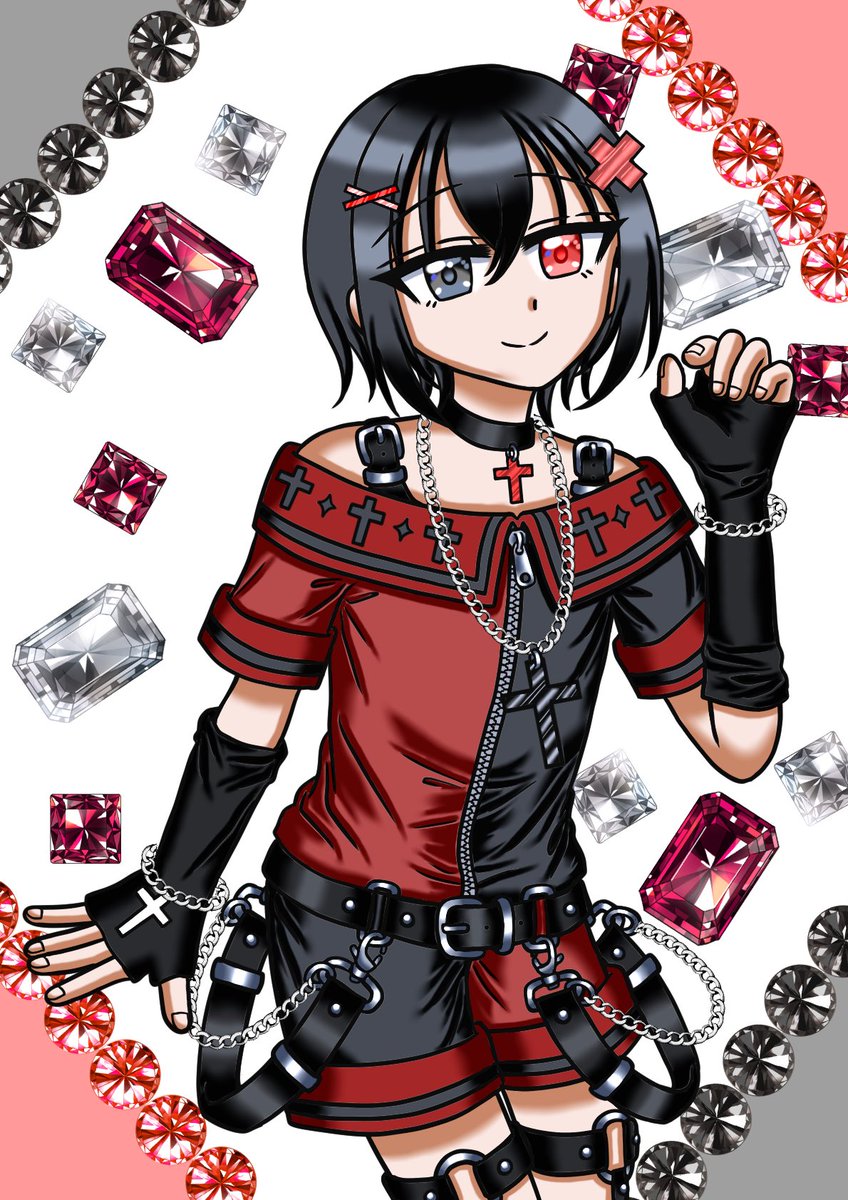 羽乃ページ イラストオーダー 描きました(*´˘`*)🩵 #オリジナルイラスト #イラスト