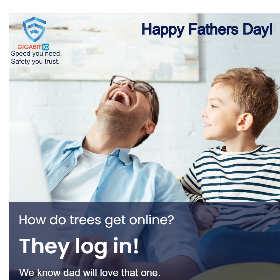 GigabitIQ's tweet image. Happy Father&apos;s Day to the dads who always have our backs—online and offline! 👨‍💻💙 Celebrate with fast, reliable connections from Gigabit IQ. ⚡🚀 #FathersDay #DadTech #GigabitIQ #SpeedForDad #TechSavvyDad #StayConnected