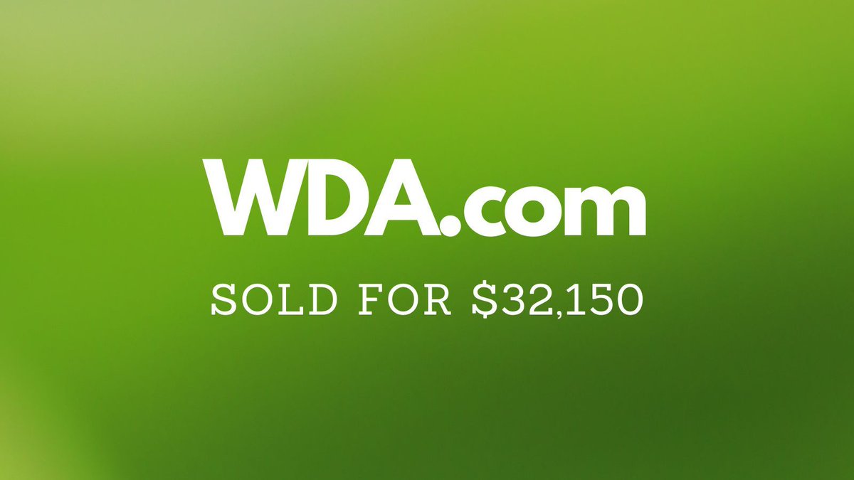 NameBio's tweet photo. Yesterday saw $378k in domain name sales including:

$32,150 WDA․com
$12,449 GiftCardsOnline․com
$8,189 Percept․ai
$6,500 SimplexAI․com
$5,888 FanBlood․com
$5,100 GoRobotics․com
$5,000 SmartNation․com

Full list 👉 https://t.co/j0CYSAgQrR

#Domains https://t.co/Ma34v8zBZo