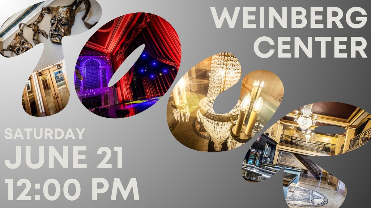🎭 Go behind the scenes at the Weinberg Center! Join us for a free tour Saturday, June 21 at 12PM.

#weinbergcenter #visitfrederickmd #weinbergcenterforthearts #downtownfrederickmd #newspirearts