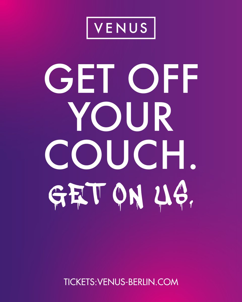 Runter von der Couch, die Venus 2025 ruft! 
Venus Berlin 25.-28.09.2025
venus-berlin.com/tickets
#venusberlin #venusfestival #venus2025