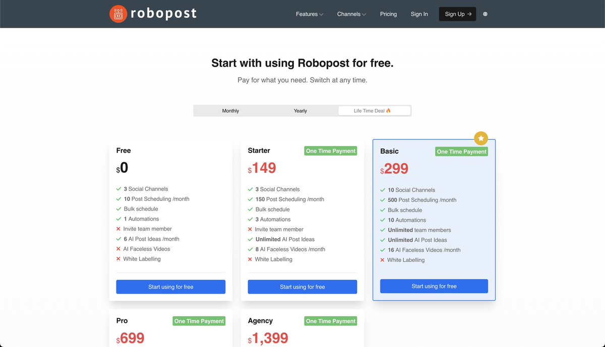 robopost_soft's tweet image. ROBOPOST is the one content automation platform that provides lifetime deals all year round. Say goodbye to subscriptions and give ROBOPOST a try! #SocialMediaScheduler
