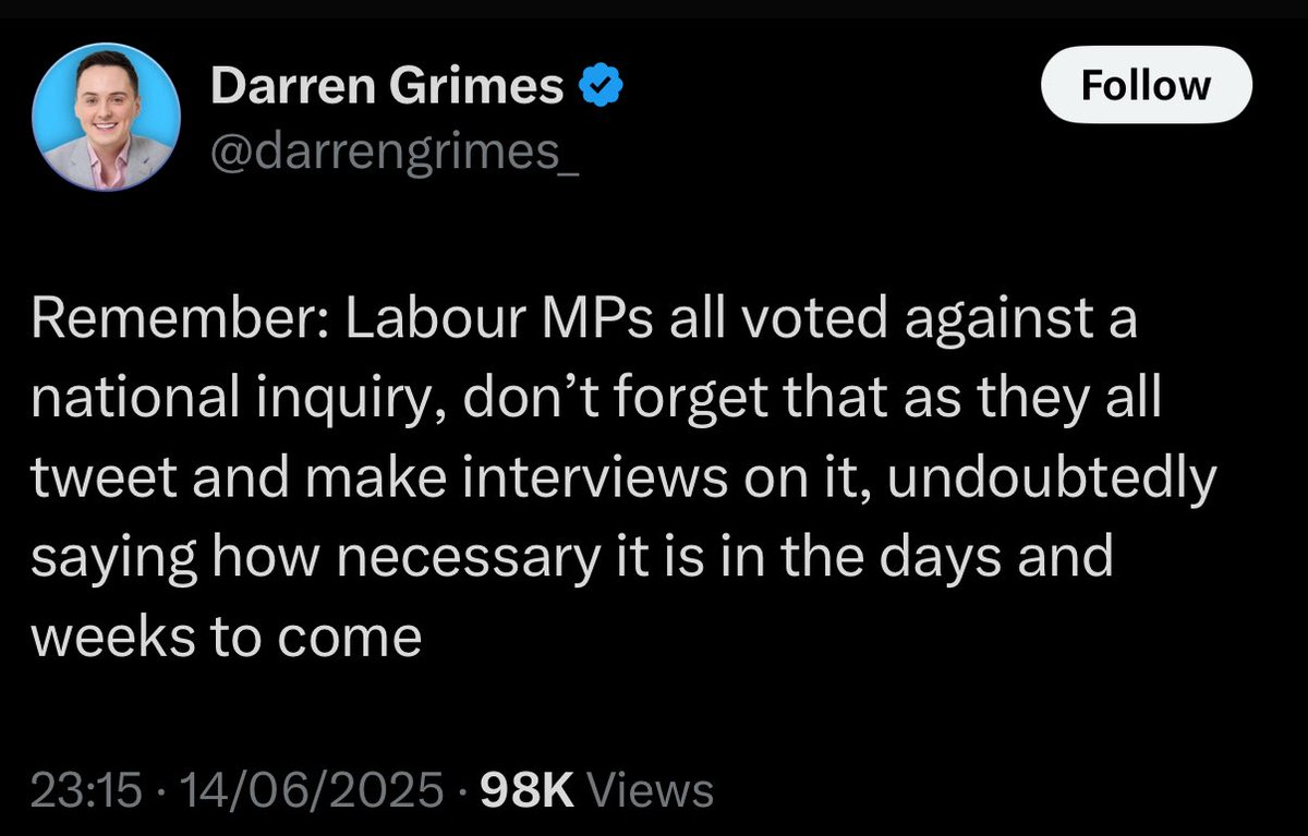 BREAKING: Dirty Darren Grimes caught out spreading misinformation again - Labour voted against a reasoned amendment that would have killed a bill for child safety measures. Reform voted to kill that bill!! 

Labour are giving us better child safety AND an inquiry!!
